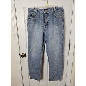 Skin Industry Blue Jeans Mens 36x30 Straight Leg Vtg 90s Button Fly Pink Lady